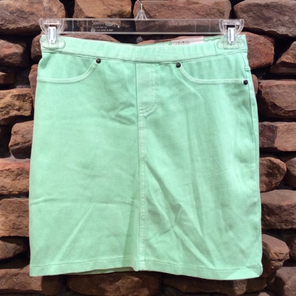 Neon Jade Stretch Skirt